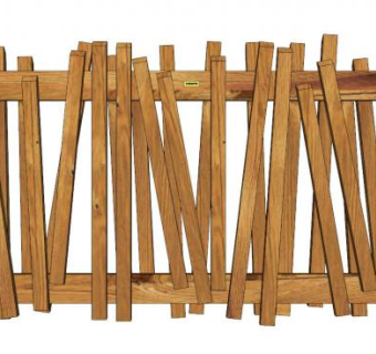 木桩栅栏sketchup模型下载_sketchup草图大师SKP模型