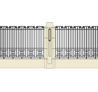 铁艺围墙sketchup模型下载_sketchup草图大师SKP模型