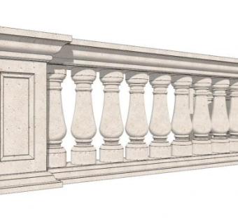 别墅栏杆sketchup模型下载_sketchup草图大师SKP模型