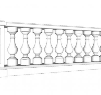 酒瓶栏杆sketchup模型下载_sketchup草图大师SKP模型