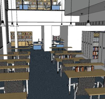 图书馆室内设计模型