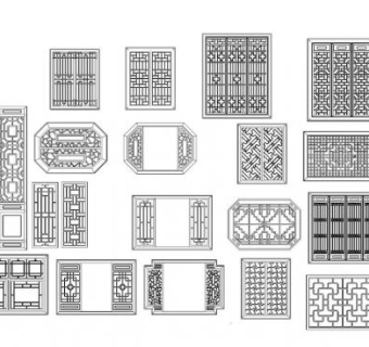 中式窗户sketchup模型下载_sketchup草图大师SKP模型