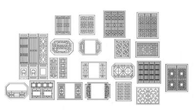 中式窗户sketchup模型下载_sketchup草图大师SKP模型