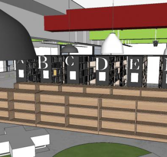 图书馆2楼设计模型