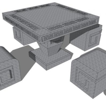石桌sketchup模型下载_sketchup草图大师SKP模型