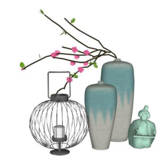 中式摆件sketchup模型下载_sketchup草图大师SKP模型