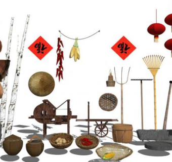 农具sketchup模型下载_sketchup草图大师SKP模型