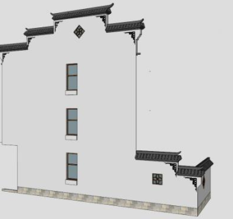 马头墙sketchup模型下载_sketchup草图大师SKP模型