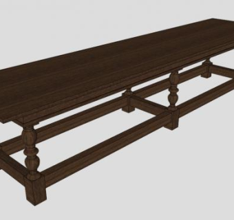 宴会长桌sketchup模型下载_sketchup草图大师SKP模型