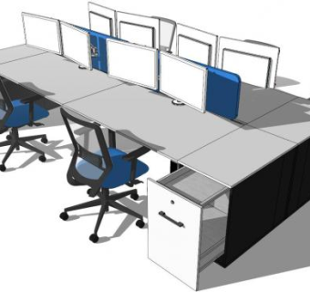 办公桌椅sketchup模型下载_sketchup草图大师SKP模型