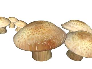 <em>蘑菇</em>与草sketchup模型下载_sketchup草图大师SKP模型