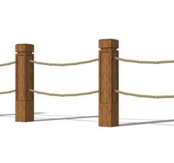 麻绳栏杆sketchup模型下载_sketchup草图大师SKP模型