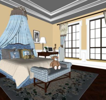 儿童房sketchup模型下载_sketchup草图大师SKP模型