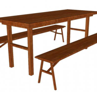 长条桌sketchup模型下载_sketchup草图大师SKP模型