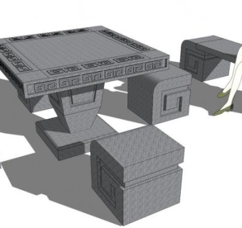 户外桌椅sketchup模型下载_sketchup草图大师SKP模型