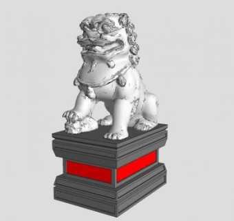 石狮sketchup模型下载_sketchup草图大师SKP模型