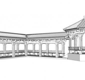 廊sketchup模型下载_sketchup草图大师SKP模型