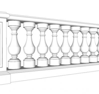 欧式栏杆sketchup模型下载_sketchup草图大师SKP模型