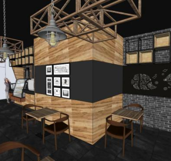 奶茶店sketchup模型下载_sketchup草图大师SKP模型