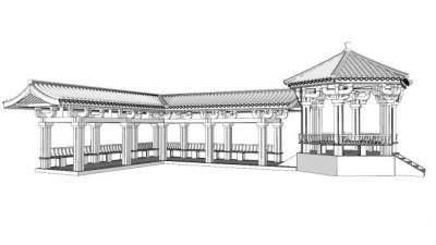 廊子sketchup模型下载_sketchup草图大师SKP模型