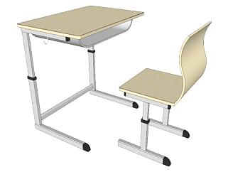 教室桌椅sketchup模型下载_sketchup草图大师SKP模型