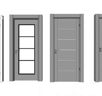 防盗门sketchup模型下载_sketchup草图大师SKP模型