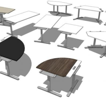 培训桌sketchup模型下载_sketchup草图大师SKP模型