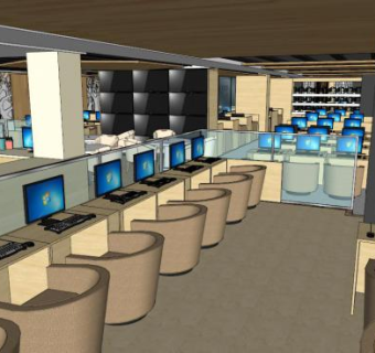 网吧sketchup模型下载_sketchup草图大师SKP模型