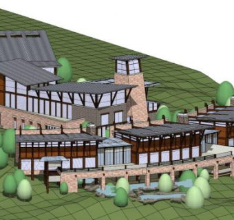 山地会所sketchup模型下载_sketchup草图大师SKP模型