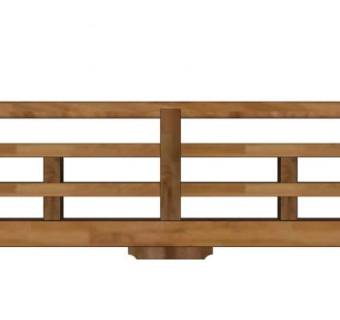 木栏杆sketchup模型下载_sketchup草图大师SKP模型