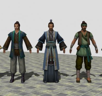 古装人物sketchup模型下载_sketchup草图大师SKP模型