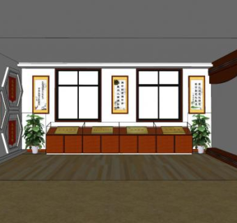 荣誉室sketchup模型下载_sketchup草图大师SKP模型