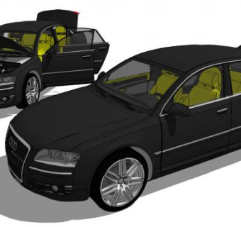 奥迪车sketchup模型下载_sketchup草图大师SKP模型