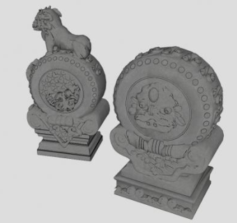 石鼓sketchup模型下载_sketchup草图大师SKP模型