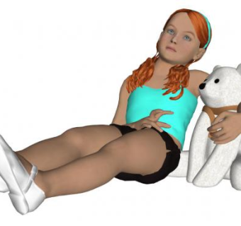 少女女孩SU模型下载_sketchup草图大师SKP模型