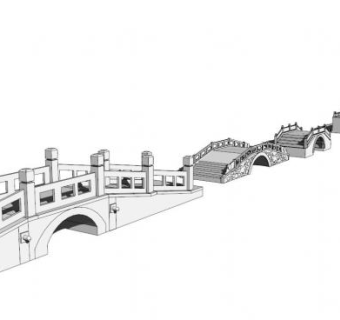 景观桥sketchup模型下载_sketchup草图大师SKP模型