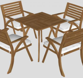 方桌椅子sketchup模型下载_sketchup草图大师SKP模型