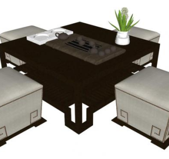 时尚茶几sketchup模型下载_sketchup草图大师SKP模型