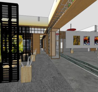博物馆展厅sketchup模型下载_sketchup草图大师SKP模型