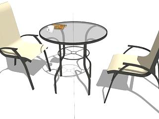 西餐厅咖啡厅餐桌椅su模型下载_sketchup草图大师SKP模型