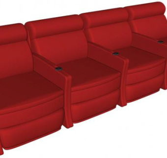 影院椅sketchup模型下载_sketchup草图大师SKP模型