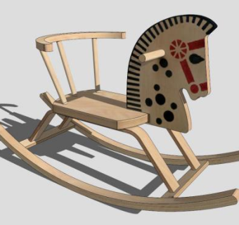 小木马sketchup模型下载_sketchup草图大师SKP模型
