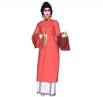 戏台人物su模型下载_sketchup草图大师SKP模型