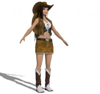 现代牛仔美女女性sketchup模型下载_sketchup草图大师SKP模型