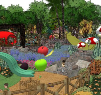 儿童乐园景观设计sketchup模型下载_sketchup草图大师SKP模型