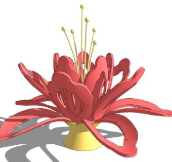 花雕塑sketchup模型下载_sketchup草图大师SKP模型