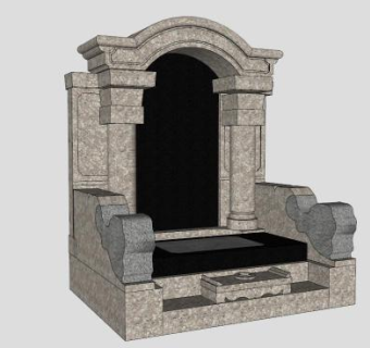 墓碑skp模型下载_sketchup草图大师SKP模型