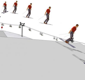 滑雪人物skp模型下载_sketchup草图大师SKP模型