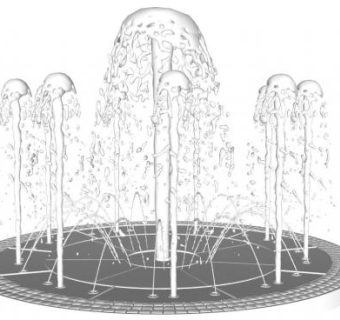 喷泉skp模型下载_sketchup草图大师SKP模型