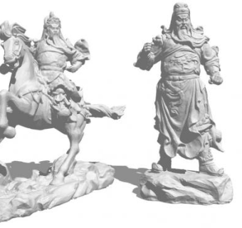 古代人物雕塑skp模型下载_sketchup草图大师SKP模型